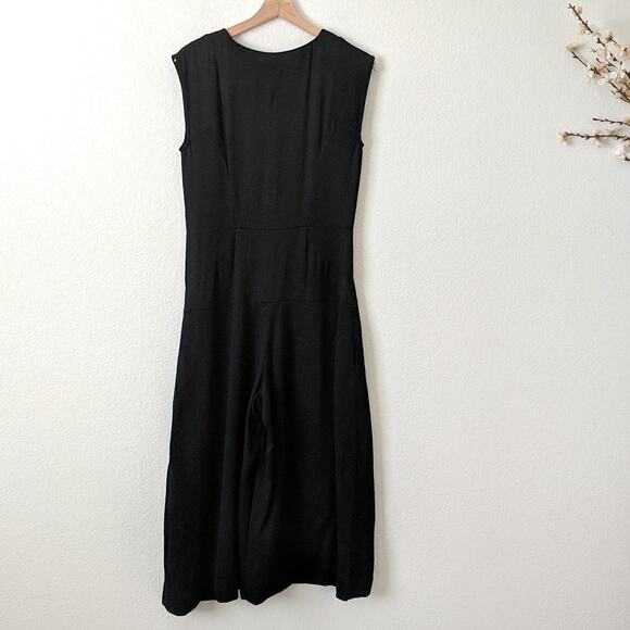 Zero + Maria Cornejo Zip Up Front Jumpsuit Black 4 - Picture 6 of 13